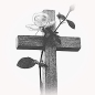 Preview: Kreuz mit Rose